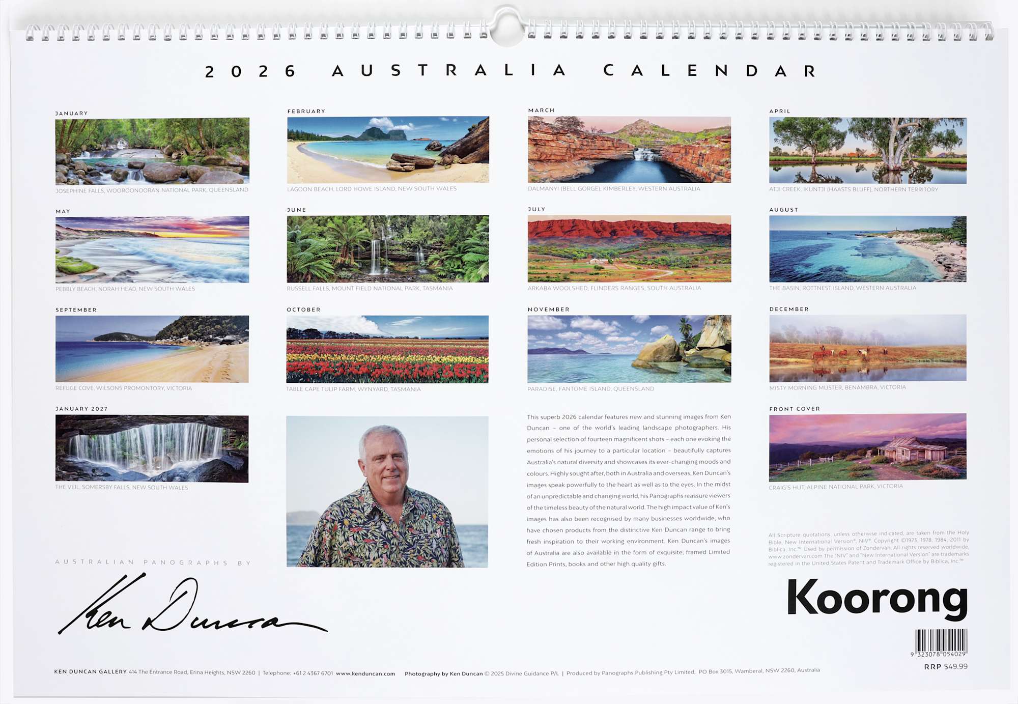 2026 Wall Calendar: Ken Duncan, Large