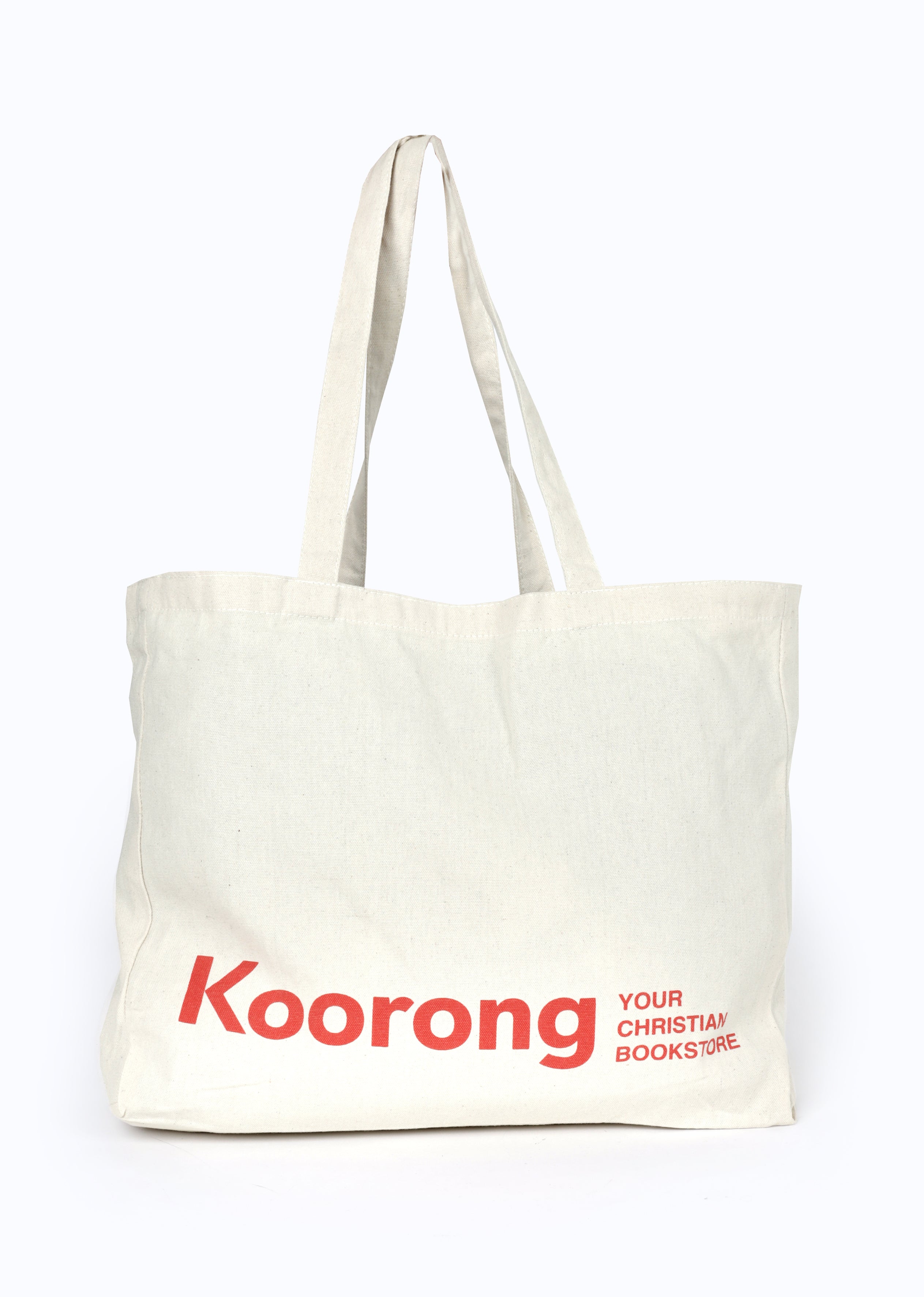 Reusable Tote Bag: Koorong Your Christian Bookstore (8oz Canvas with Red Print)