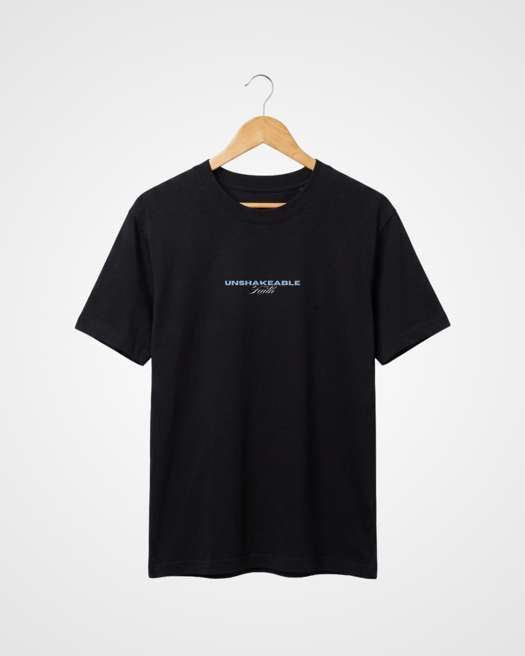 Unshakeable Faith Mid-Weight Straight Fit Tee, Navy - Size 2XLarge