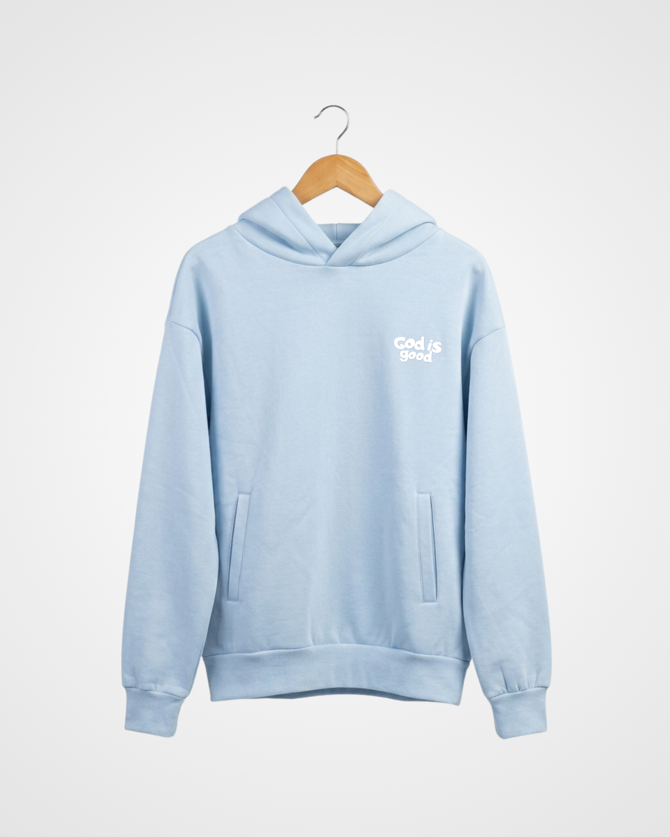 God Is Good Premium Hoodie, Sky Blue - Size XSmall