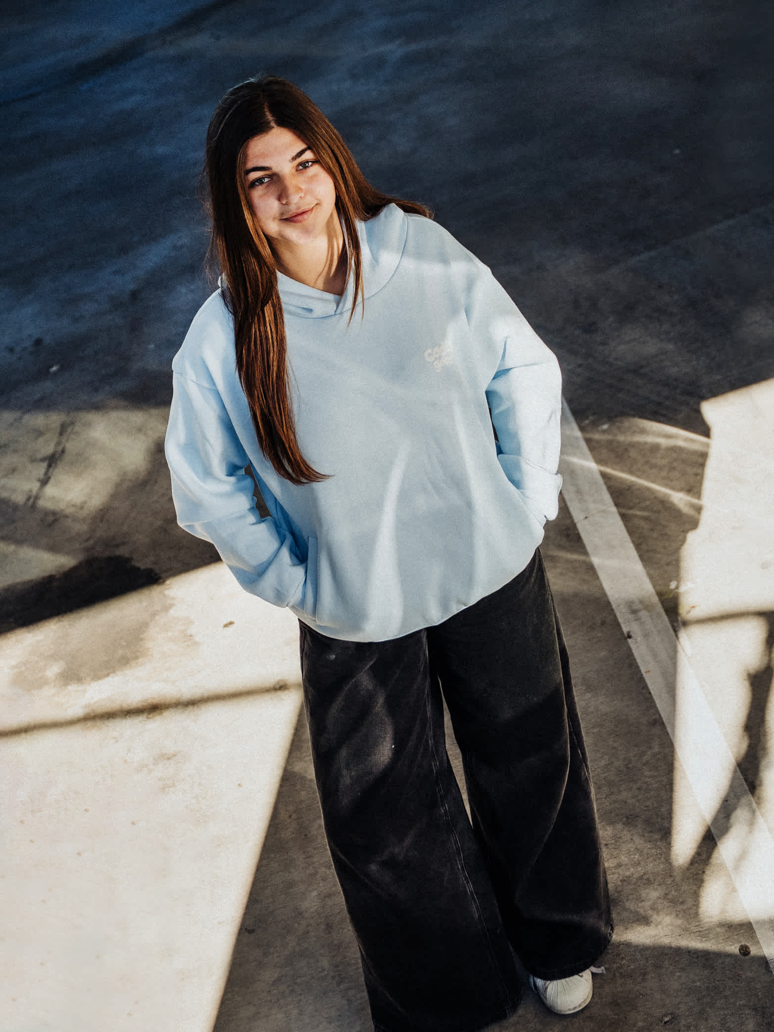 God Is Good Premium Hoodie, Sky Blue - Size Medium