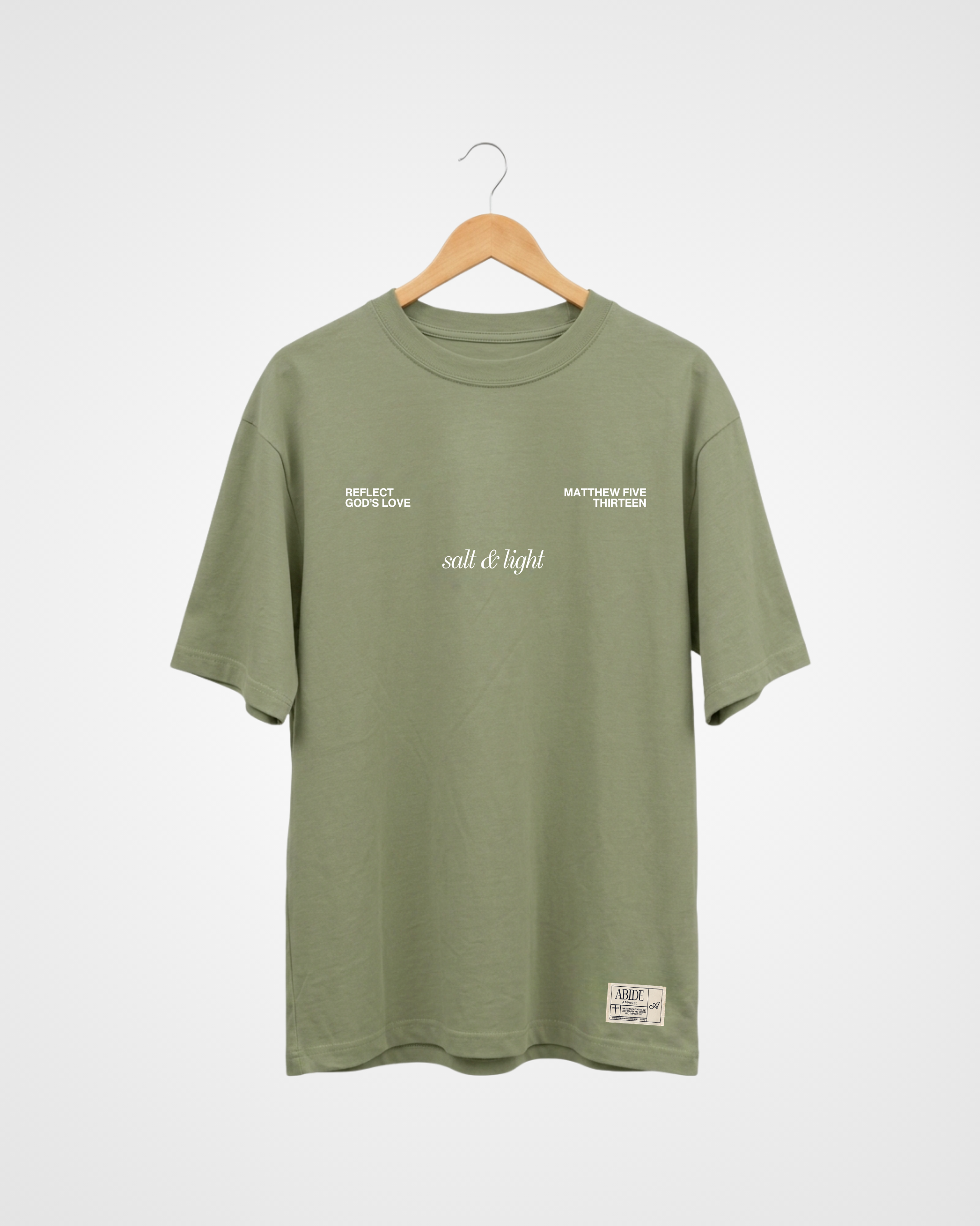 Salt & Light Box Tee, Ecru - Size Small