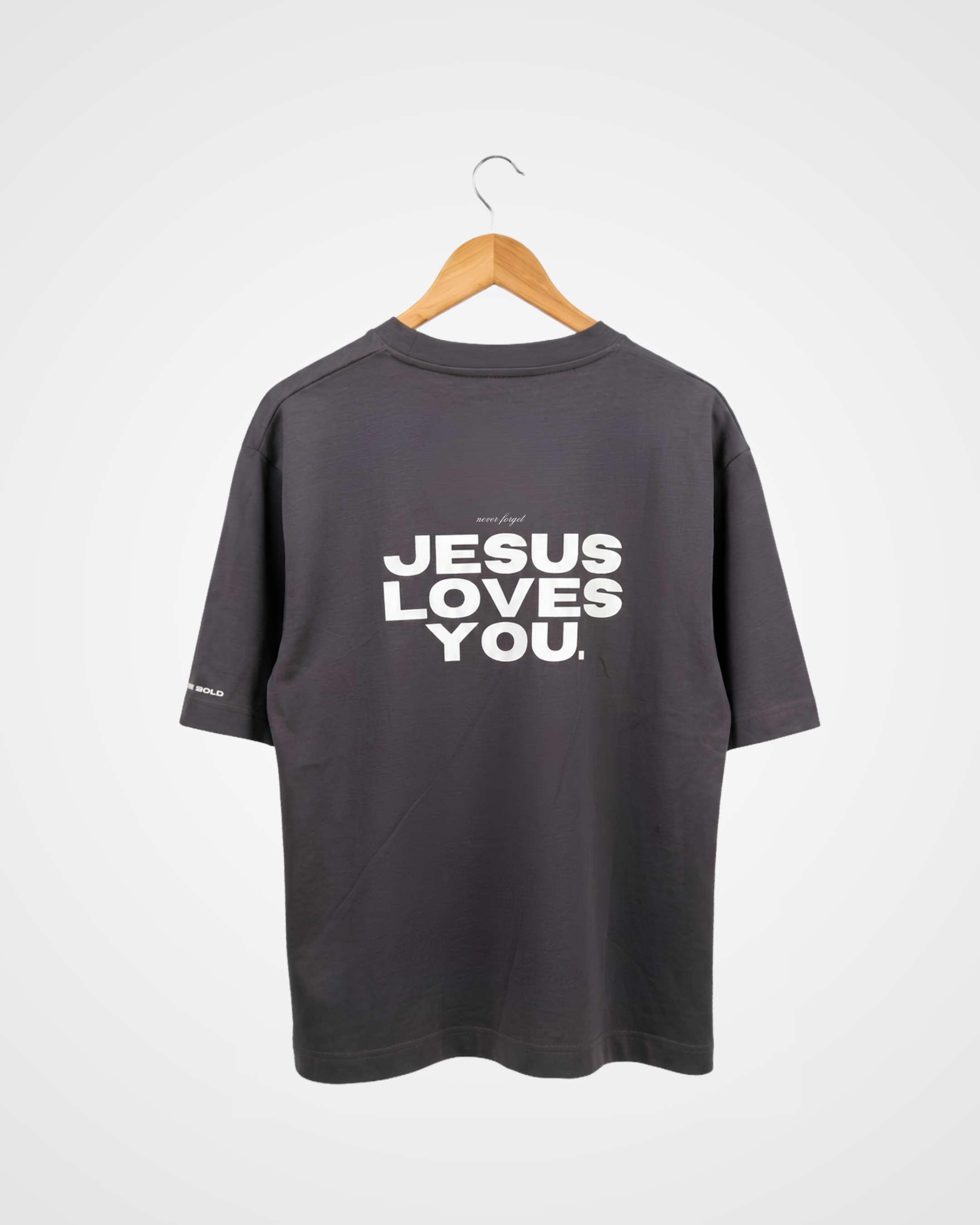 I Love Jesus Regular Tee, Steel Grey - Size 3XLarge