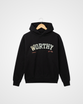 Worthy Relaxed Fit Heavy Hoodie, Black - Size Small
