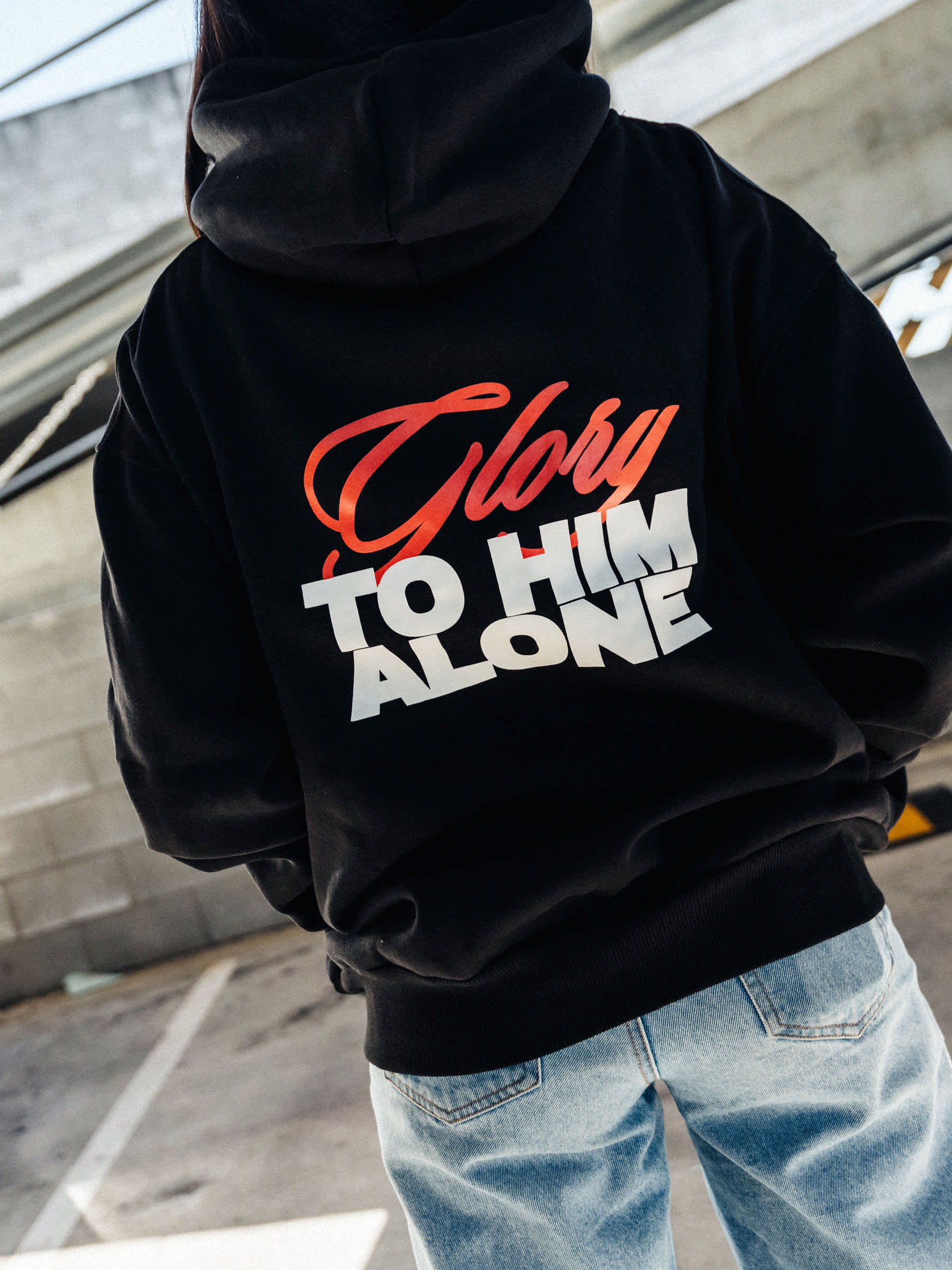 Worthy Relaxed Fit Heavy Hoodie, Black - Size Small