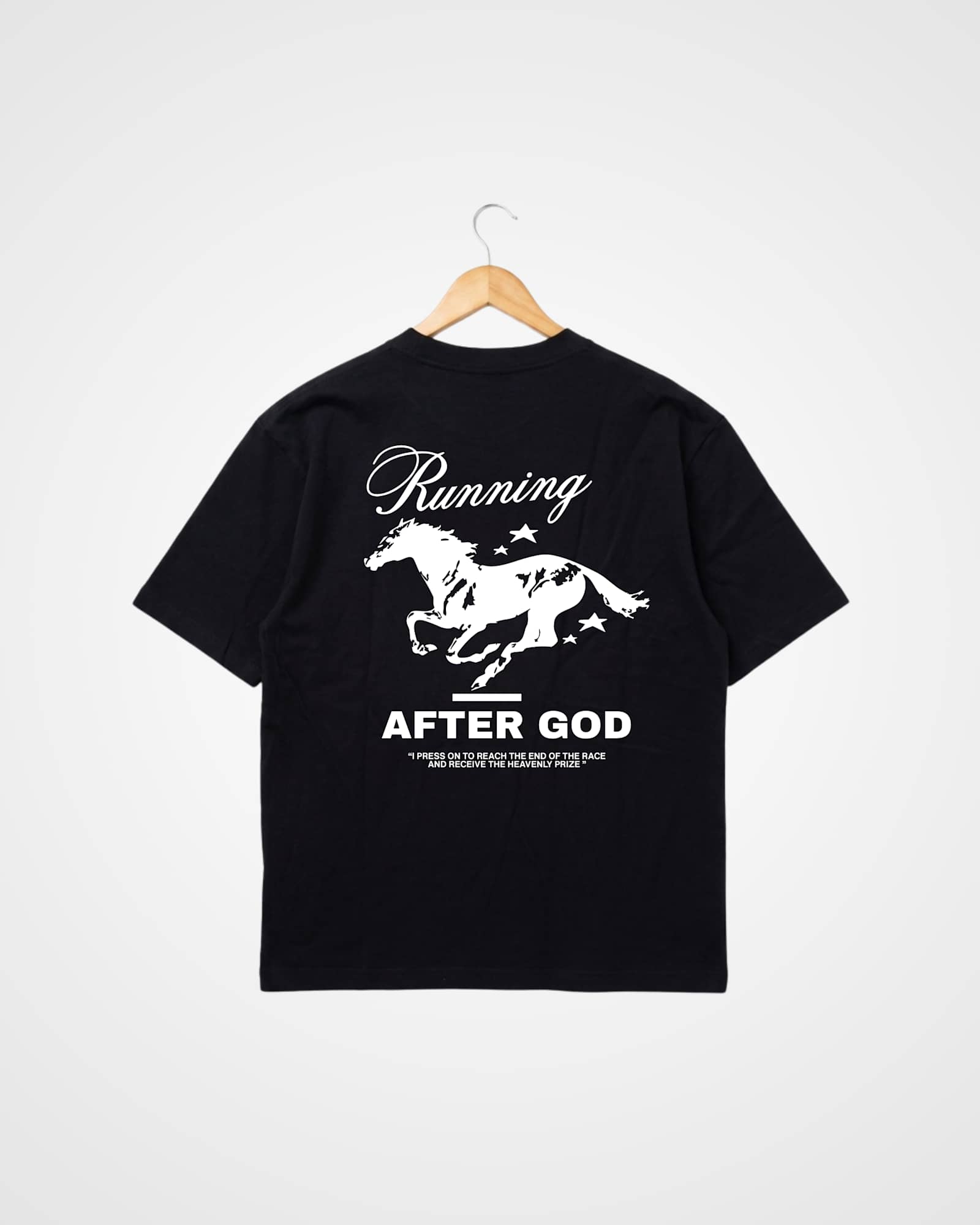 Running After God Heavy Box Tee, Navy - Size 2XLarge