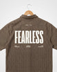 Fearless Oversized Semi-Cropped Button Shirt, Check Brown - Size Large