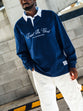 Trust In God Knitted Rugby Jersey, Navy - Size Small