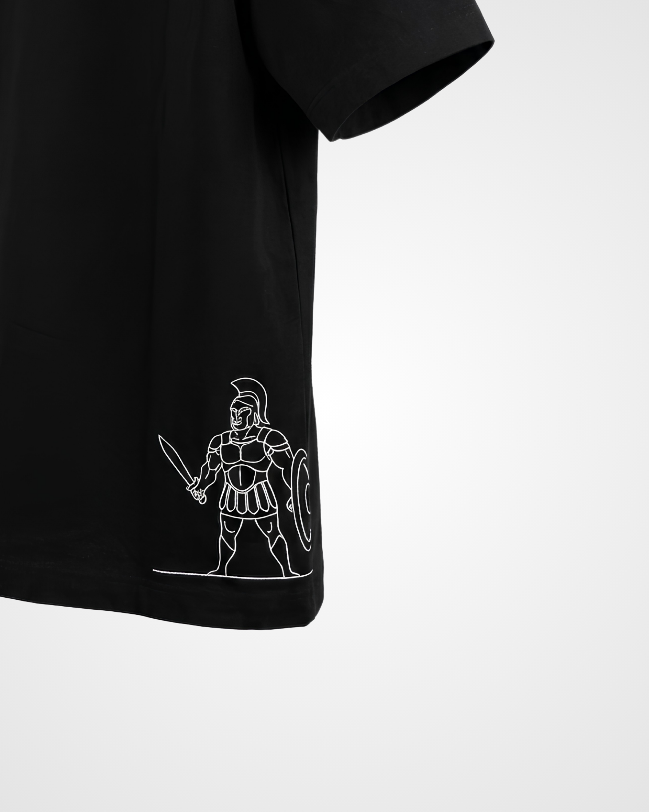 Faith Over Fear Oversized Semi-Cropped Button Shirt, Black - Size 2XLarge
