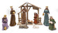 Nativity Scene with Stable, Resin (Set of 10)