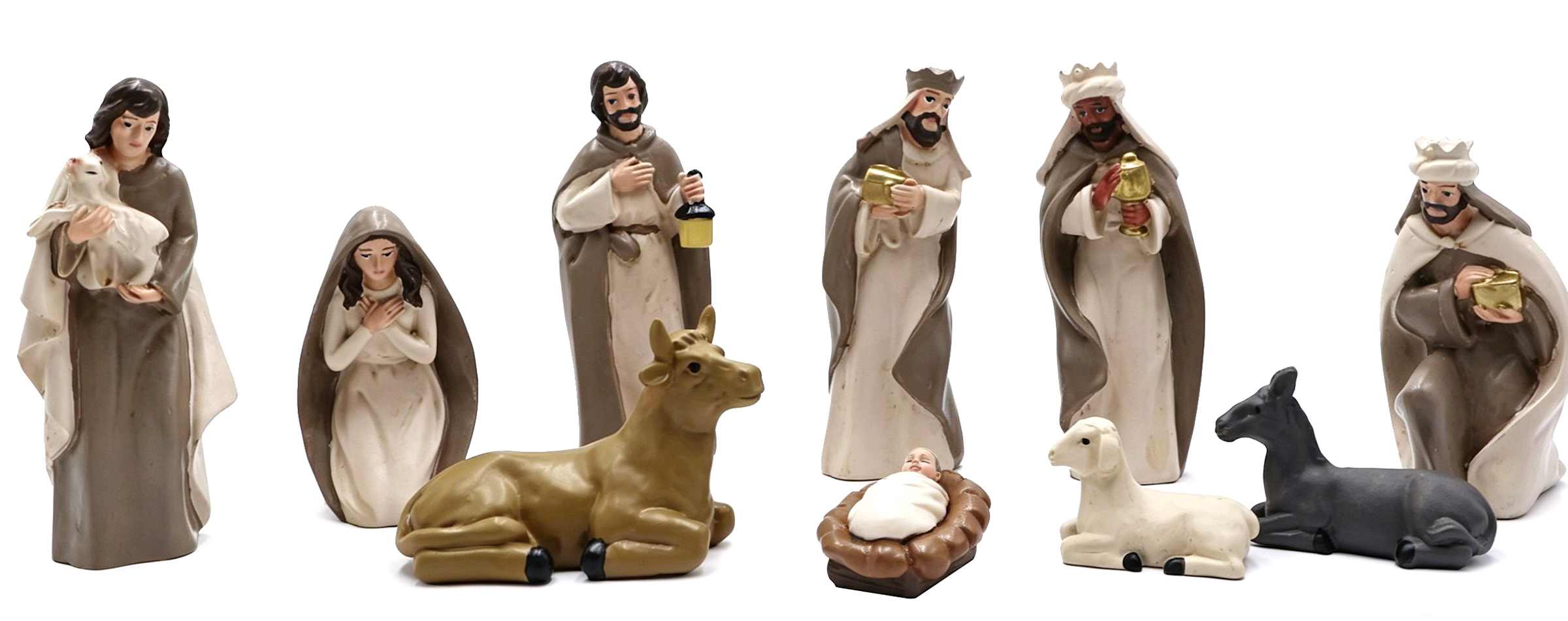 Nativity Scene, Resin (Set of 10)