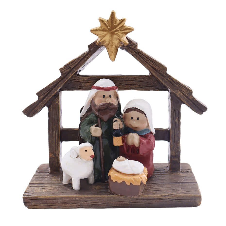 Christmas Decor: Holy Family, Resin