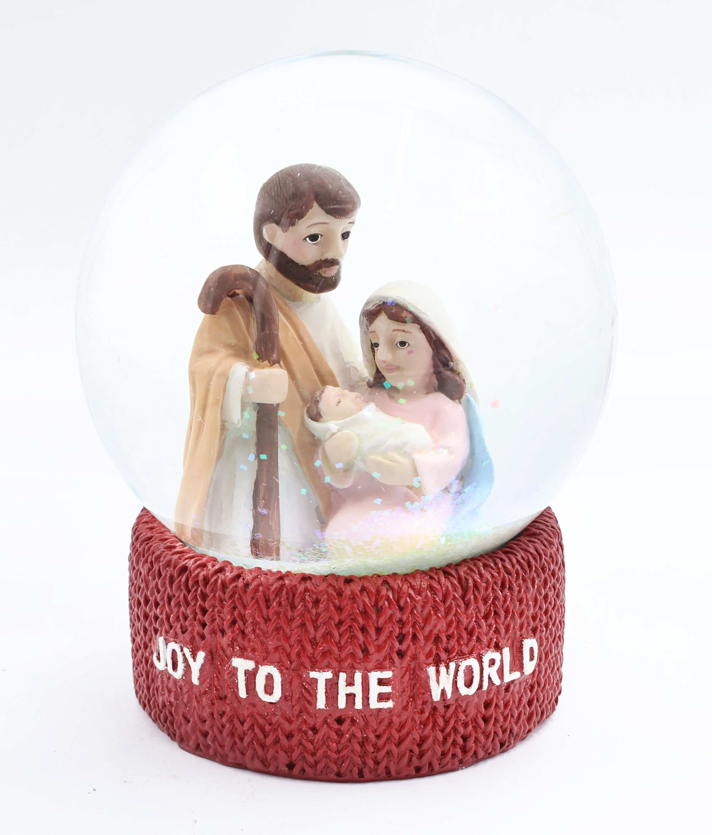 Christmas Snow Globe: Holy Family, Joy to the World