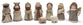 Nativity Scene with Angel, Resin (Set of 9)