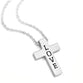 Necklace: Cross, Love, Silver (Walk By Faith Collection)