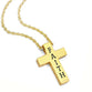 Necklace: Cross, Faith, Gold (Walk By Faith Collection)