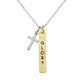 Necklace: Bar/Cross, Glory, Gold (Walk By Faith Collection)