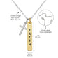 Necklace: Bar/Cross, Faith, Gold (Walk By Faith Collection)
