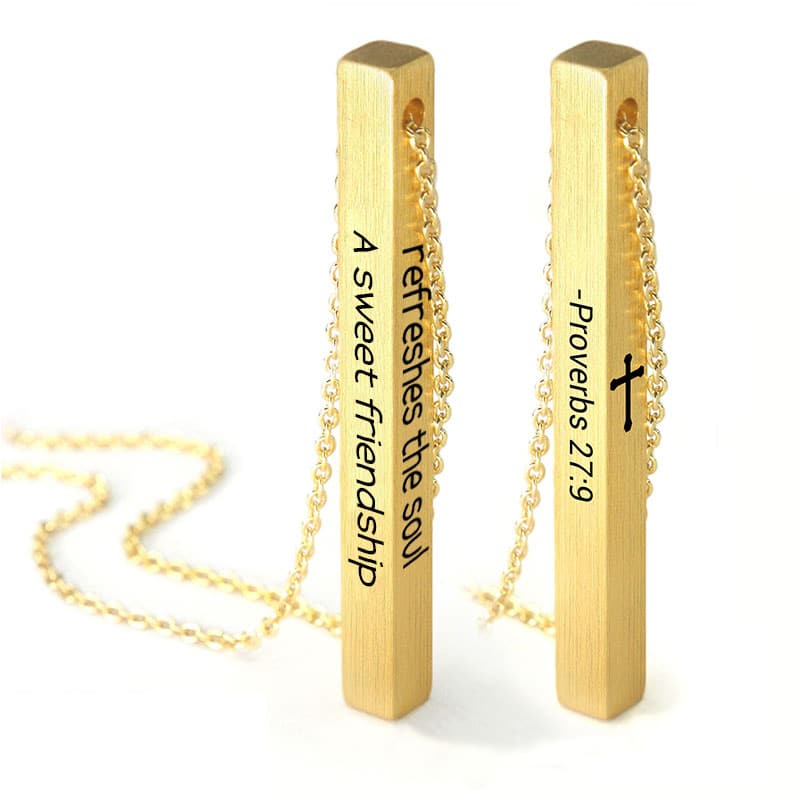 Necklace: Pillar, A Sweet Friendship, Gold (Walk By Faith Collection)