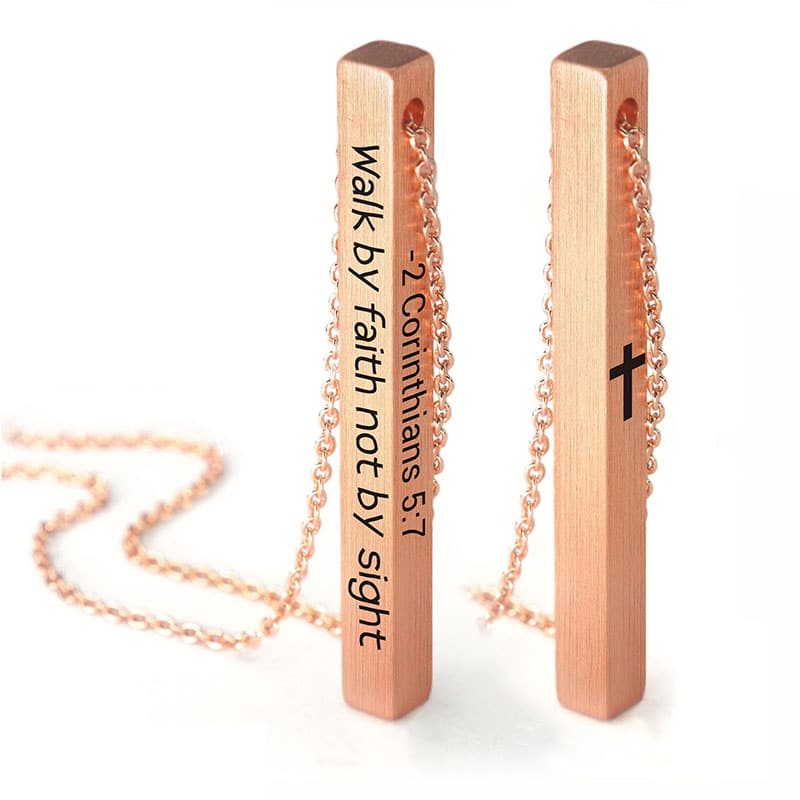 Necklace: Pillar, Rose Gold (Walk By Faith Collection)