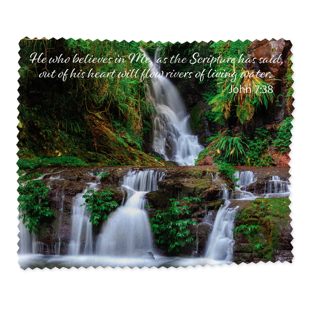 Lens Cloth: Laminton National Park Waterfall, John 7:38