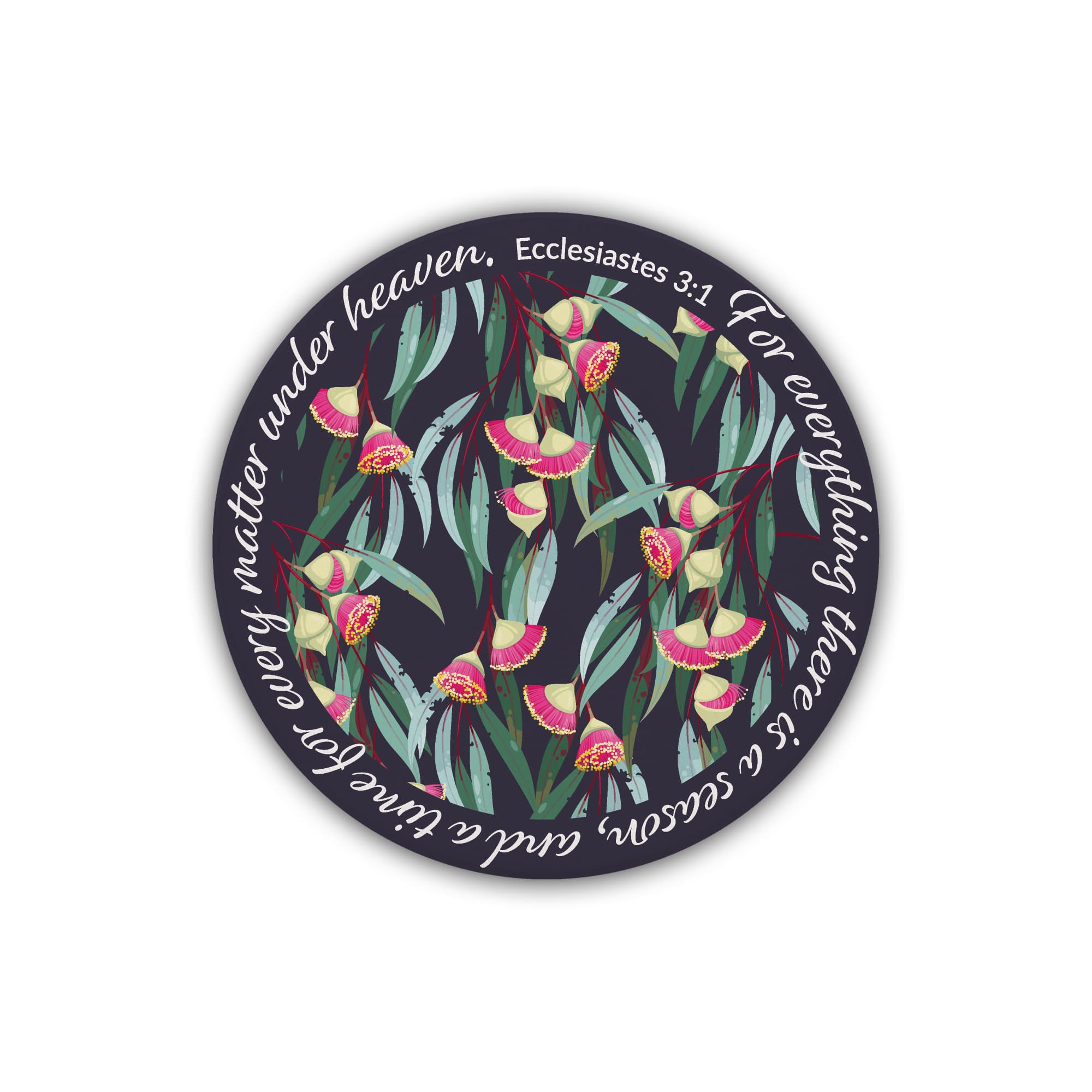Ceramic Coasters (Set of 4): Round, Flowers