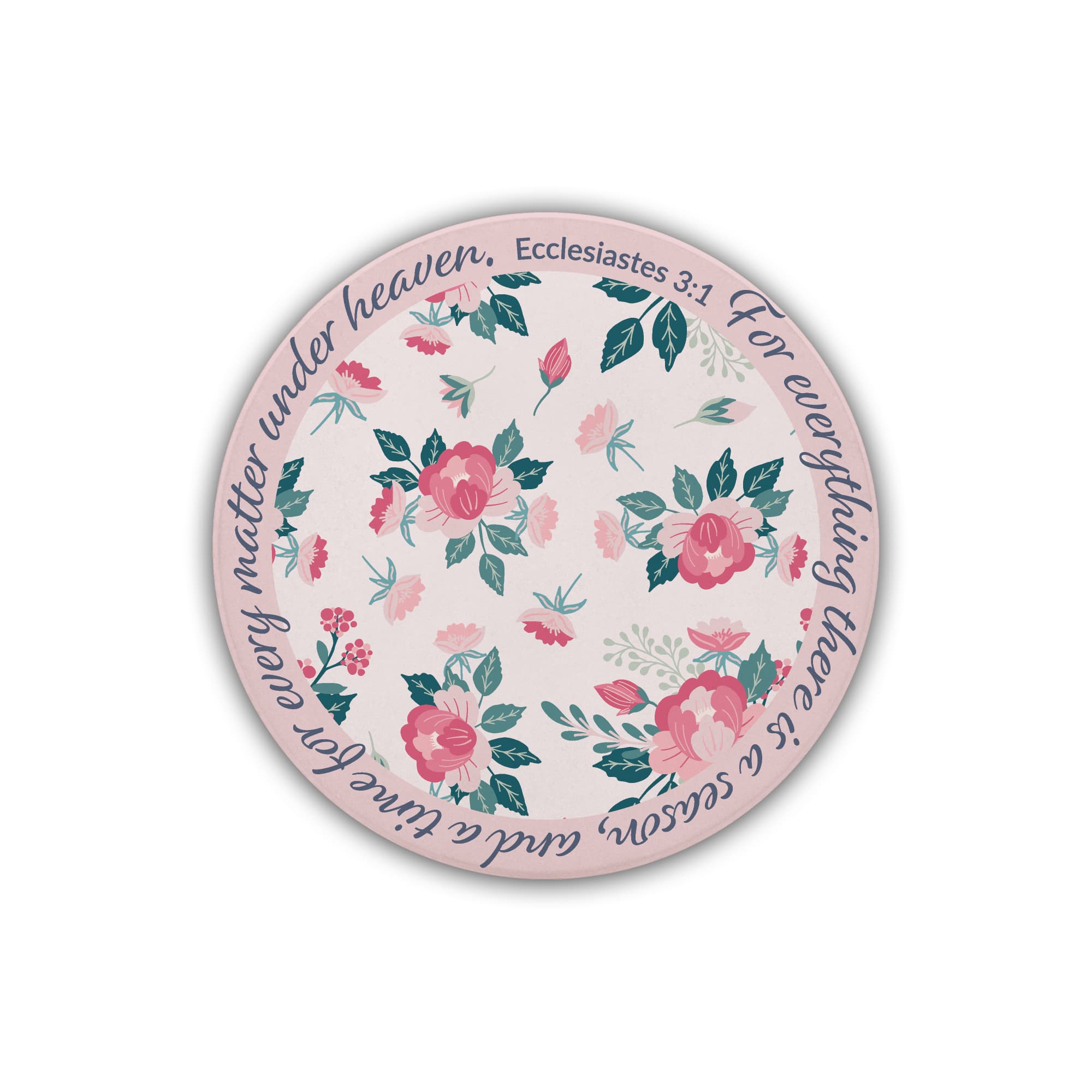 Ceramic Coasters (Set of 4): Round, Flowers