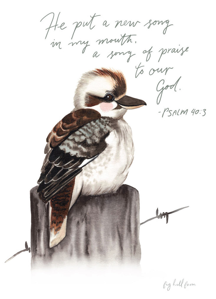 Australiana Greeting Card: Happy Birthday (Kookaburra)
