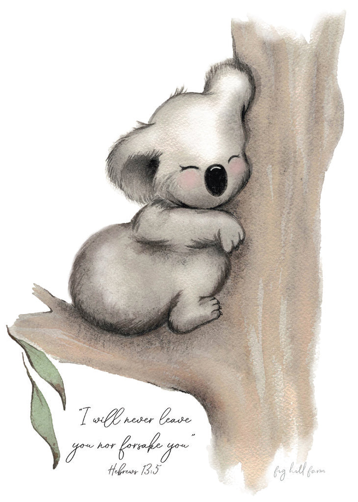 Australiana Greeting Card: Thinking of You (Koala)