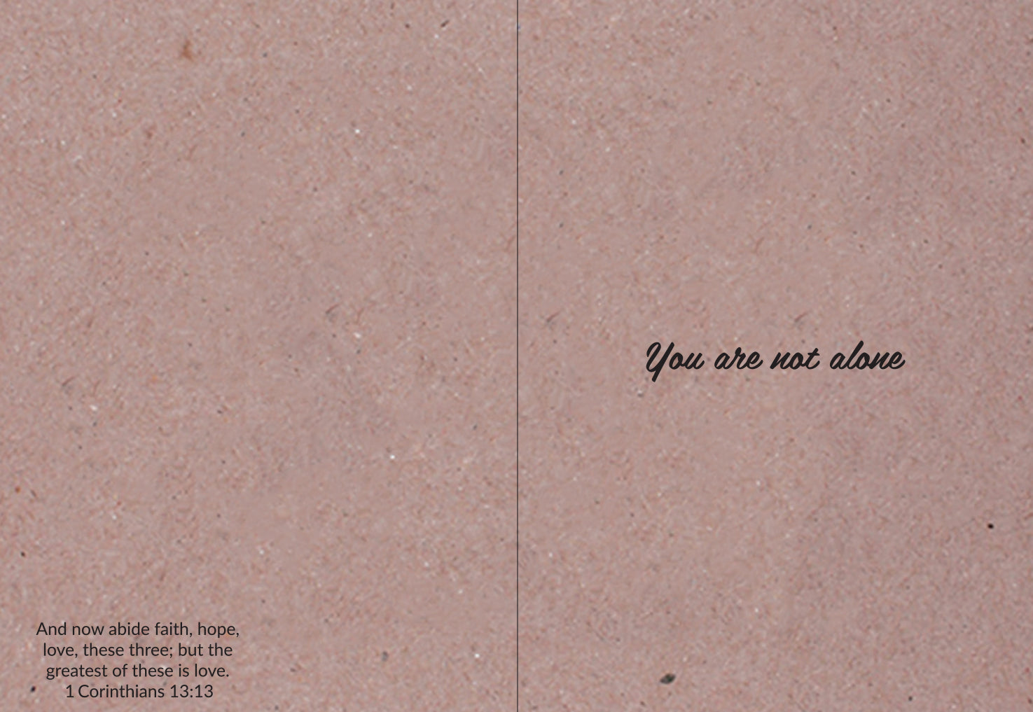 Australiana Greeting Card: You Are Not Alone (Faith)