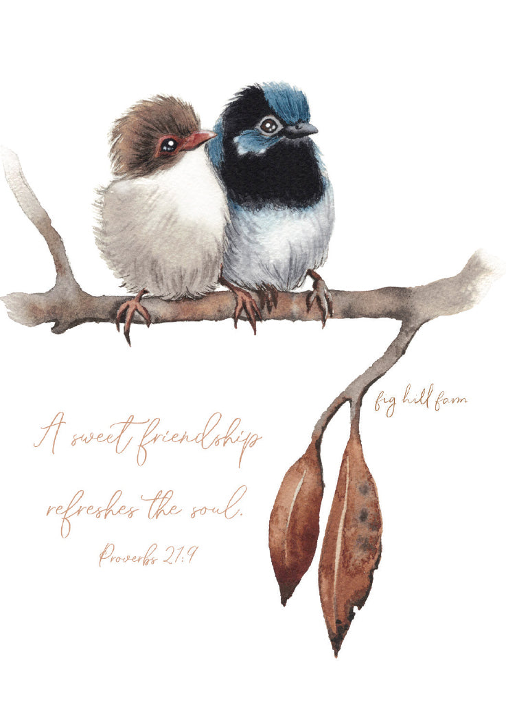 Australiana Greeting Card: Friendship a Gift From God