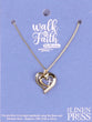 Necklace: Love Heart Love & Faith Gold (Walk By Faith Collection)