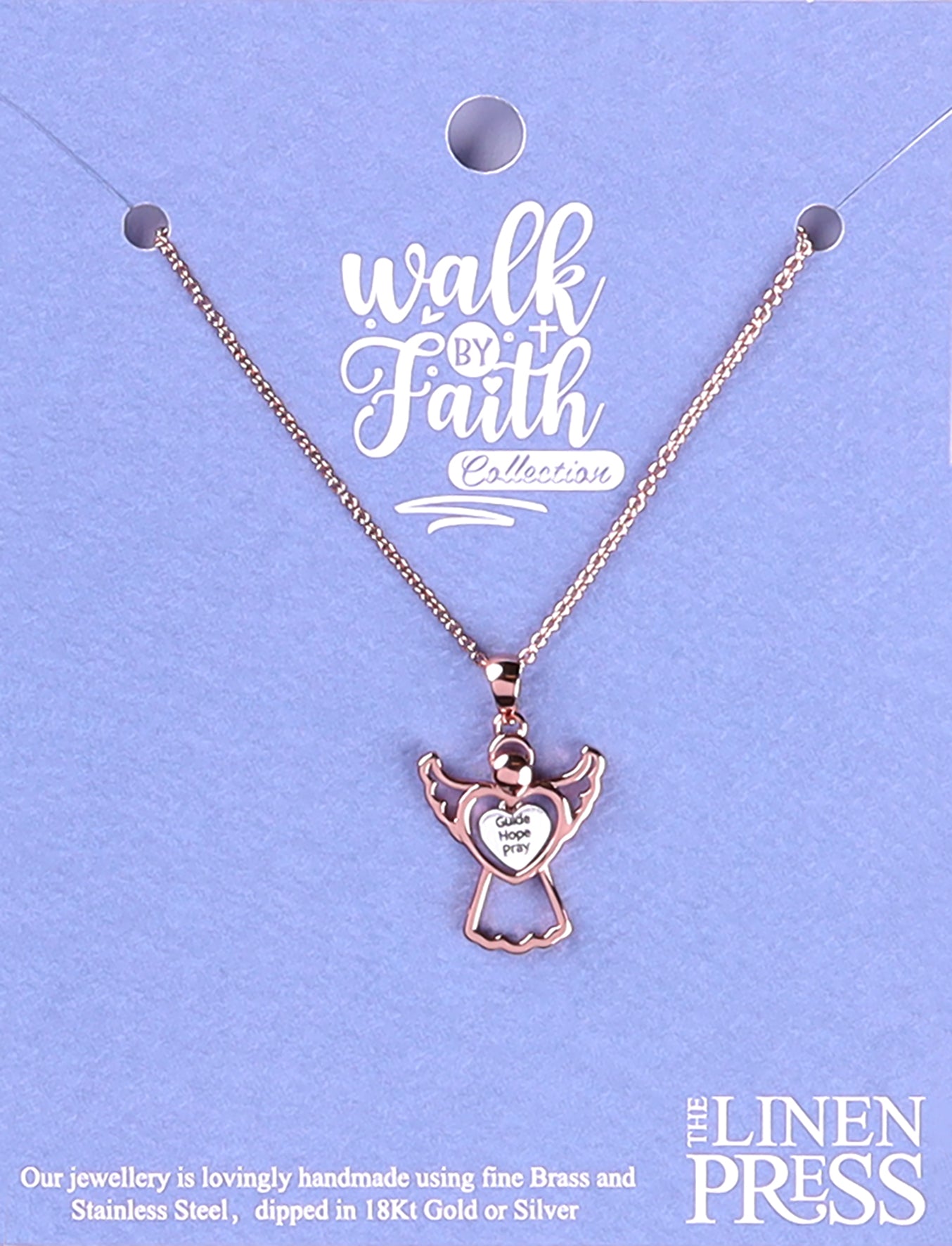 Necklace: Angel Rose Gold (Walk By Faith Collection)