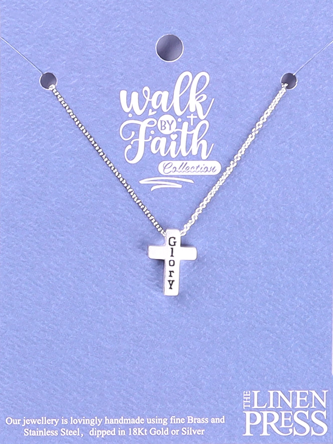 Necklace: Cross Glory, 40.6cm Chain With 5cm Extension (Walk By Faith Collection)