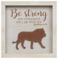 Tabletop Plaque, Mdf: Shadow Box, Lion, Joshua 1:9