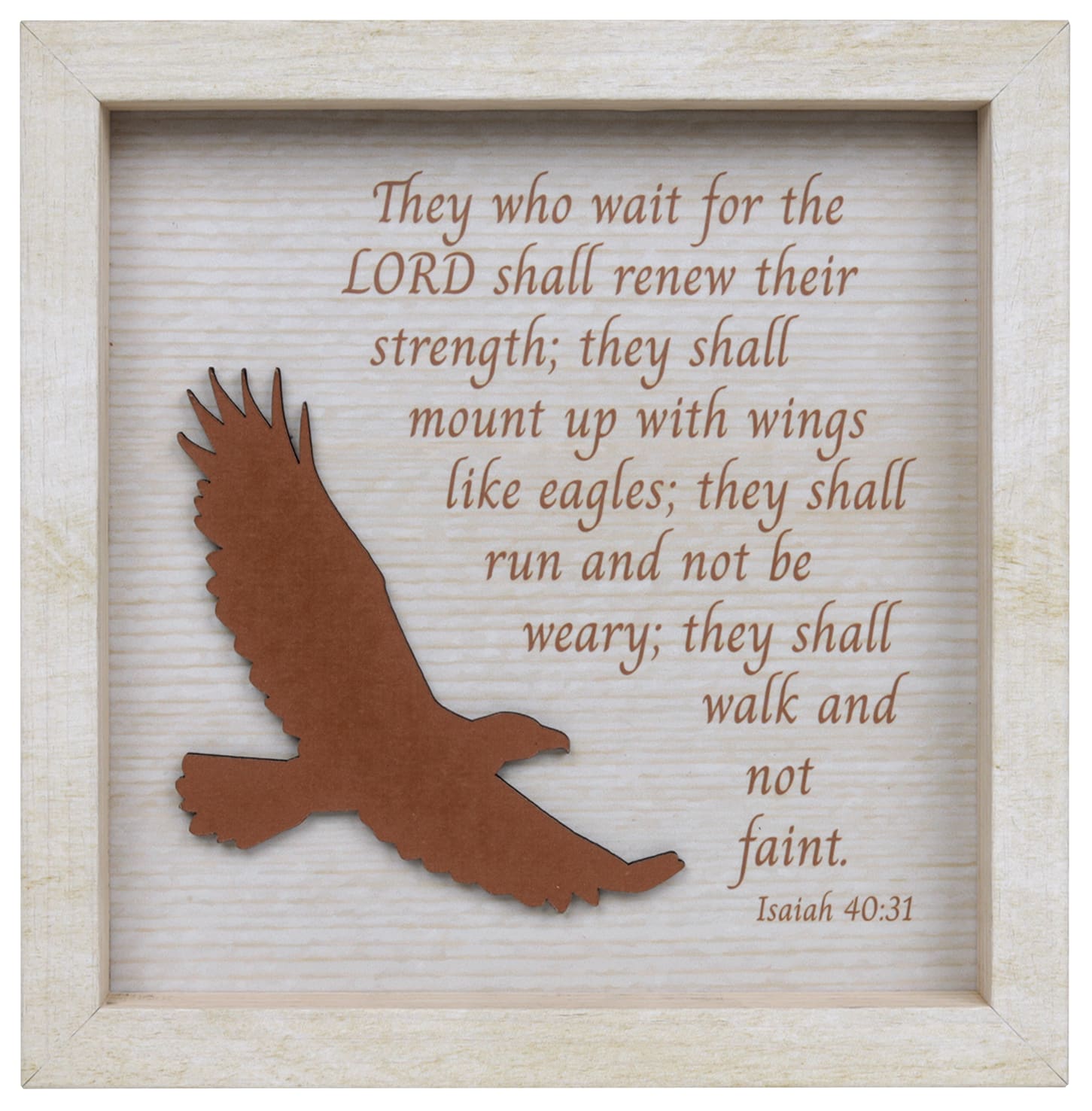 Tabletop Plaque, Mdf: Shadow Box, Eagle, Isaiah 40:31