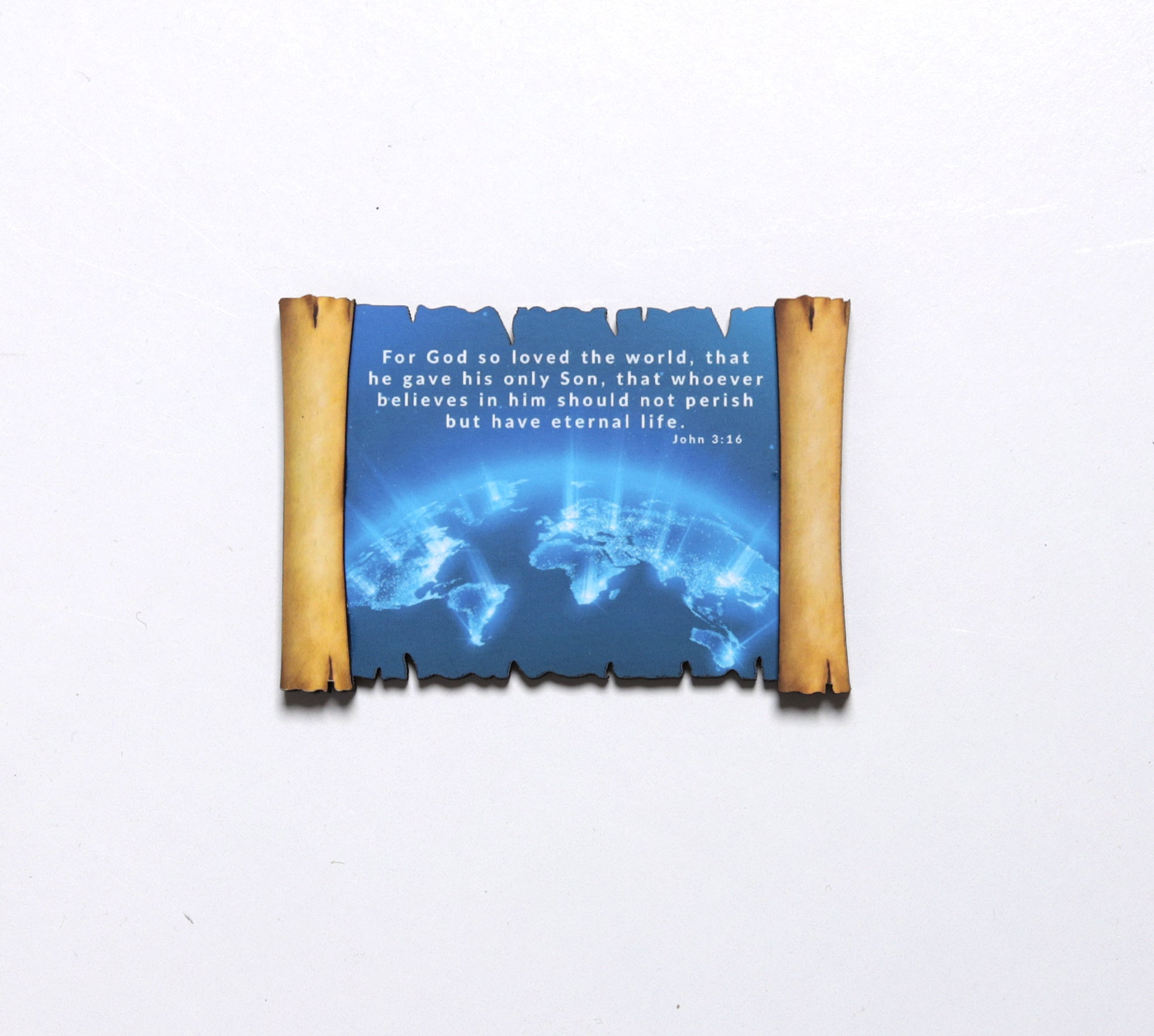Magnet, Mdf: Scroll John 3:16