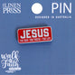 Lapel Pin,  Enamel,  Jesus The Way The Truth The Life, Red (Walk By Faith Collection)