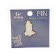 Lapel Pin, Enamel, Praying Hands, white/gold (Walk By Faith Collection)
