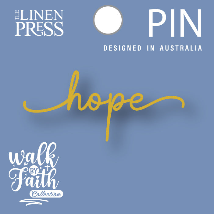 Lapel Pin, Enamel, Hope, Gold (Walk By Faith Collection)