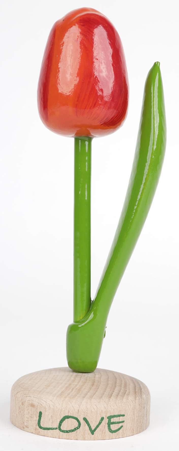 Tulip, Wooden Pedestal, Love, 20cm