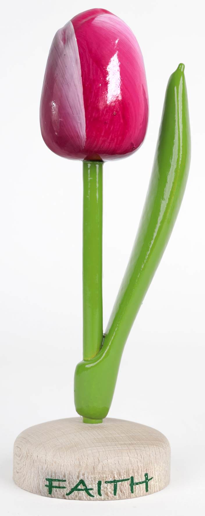 Tulip, Wooden Pedestal, Faith, 20cm