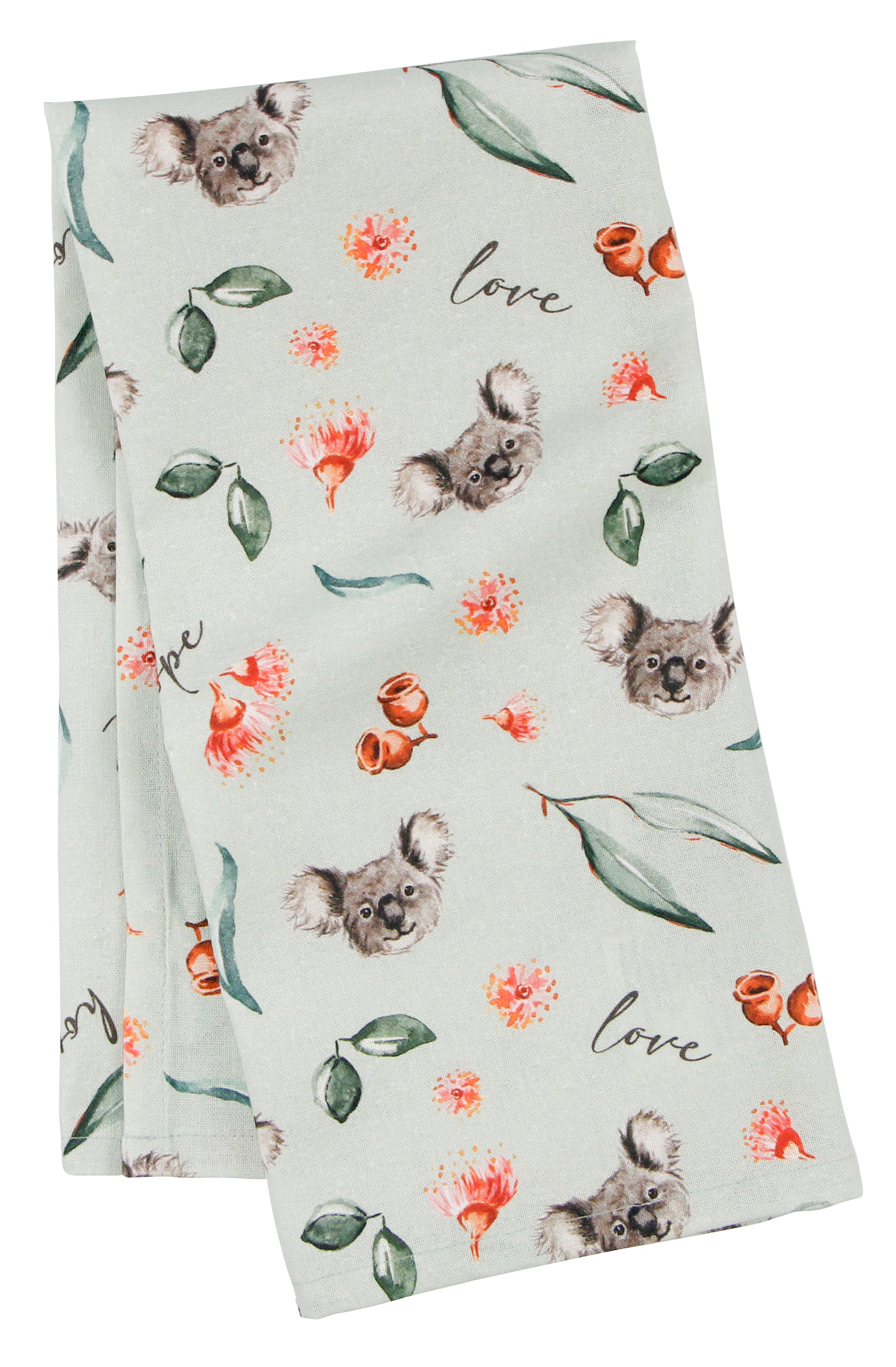 Tea Towel: Koala Faith, Hope, Love (Fig Hill Farm)