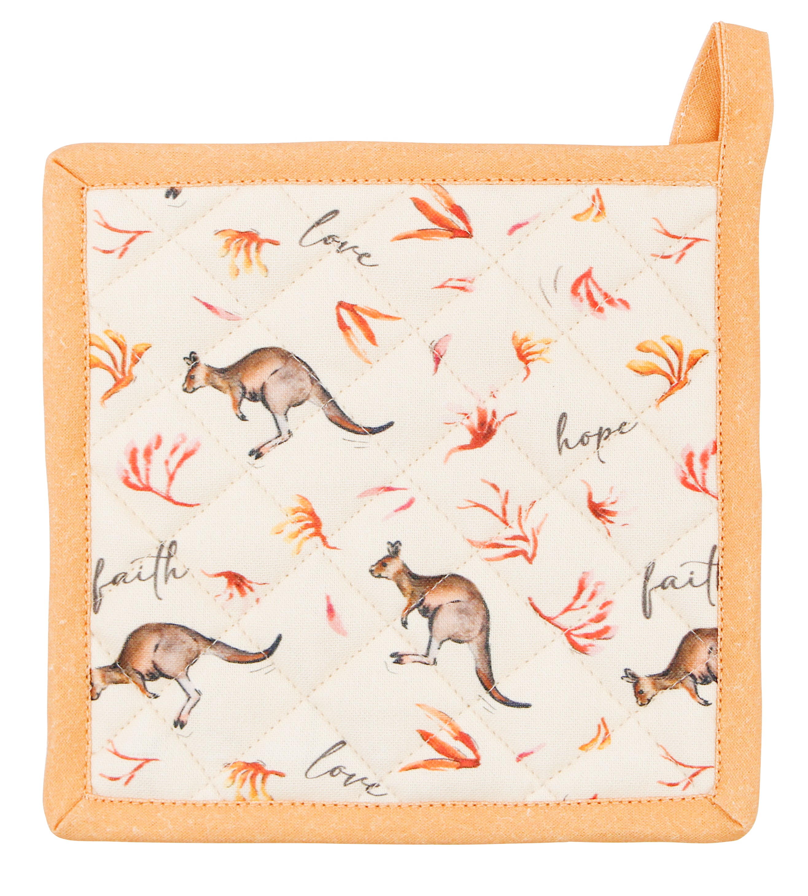 Pot Holder: Kangaroo Faith, Hope, Love (Fig Hill Farm)