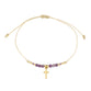 Bracelet: Cross, Gold/Stainless Steel, Purple