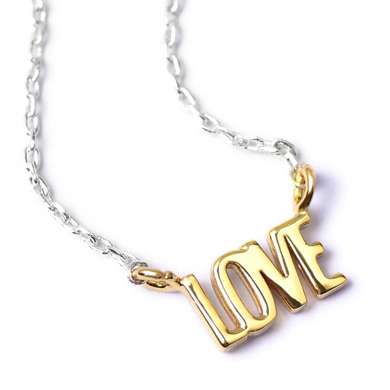 Necklace: Silver & Gold, Love