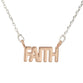 Necklace: Silver & Rose Gold, Faith