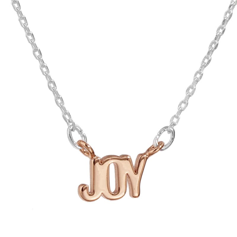 Necklace: Silver & Rose Gold, Joy