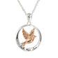 Necklace: 2 Tone Rose Gold Dove & Silver Faith Hope Love