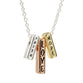 Necklace: 3 Tone Rose Gold, Silver & Gold, Faith Hope Love